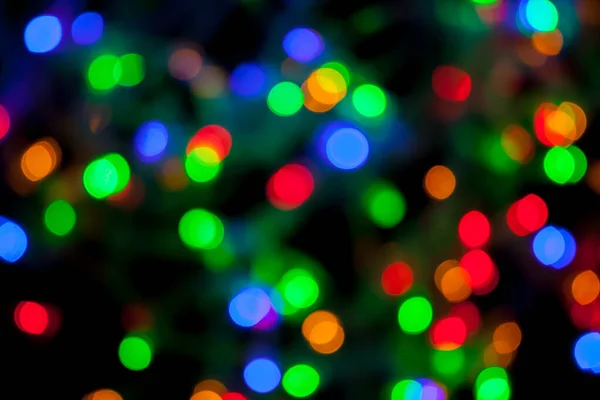 Bokeh Textur Flerfärgad Jul Och Nyårsljus — Stockfoto