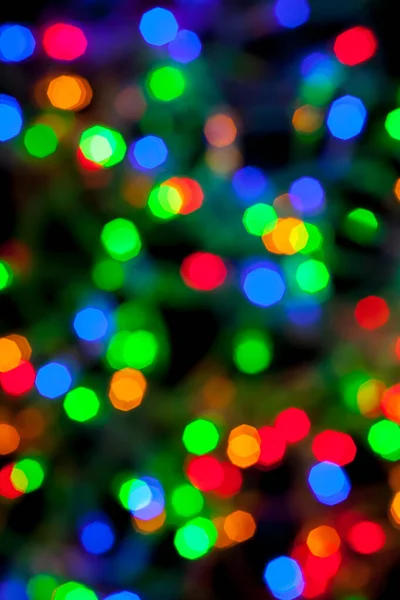 Textura Bokeh Natal Multicolorido Luzes Ano Novo — Fotografia de Stock