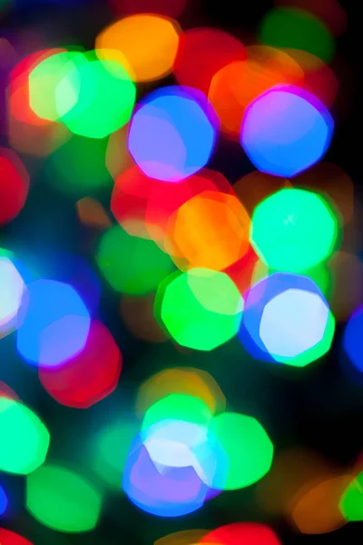 Texture Bokeh Natale Multicolore Luci Capodanno — Foto Stock