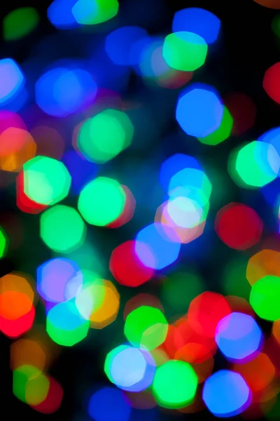 Bokeh Textur Flerfärgad Jul Och Nyårsljus — Stockfoto