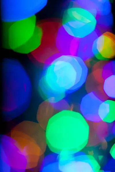 Texture Bokeh Noël Multicolore Nouvelles Lumières Année — Photo