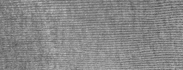 Texture Panoramica Tessuto Cotone Grigio Materiale — Foto Stock