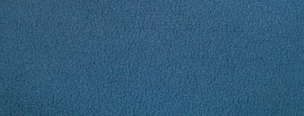 Panorama Textuur Van Blauwe Niet Uniforme Fleece Katoenen Stof — Stockfoto