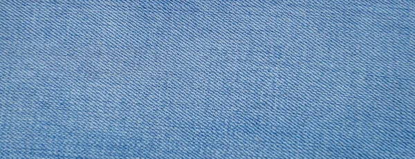 Pola Tekstur Denim Jeans Biru Panorama — Stok Foto