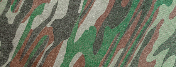 panorama texture of brown green cotton fabric