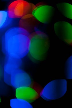 Çok renkli Noel ve yeni yıl ışıklarının bokeh dokusu