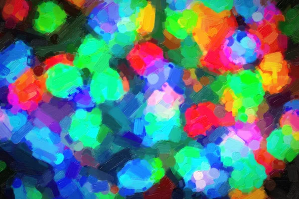 Bokeh Texture Multicolored Christmas New Year Lights — Stock Photo, Image