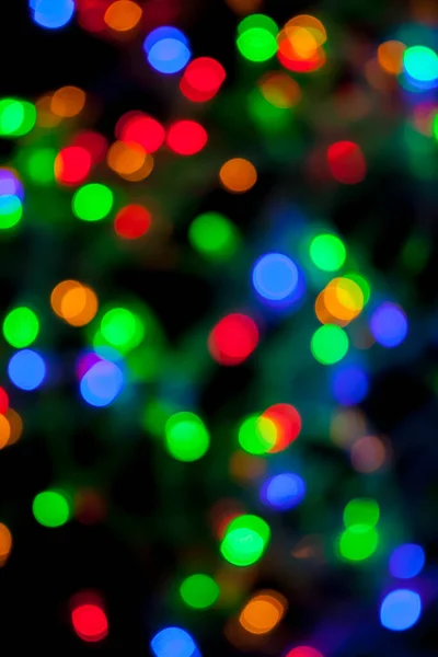 Çok Renkli Noel Yeni Yıl Işıklarının Bokeh Dokusu — Stok fotoğraf