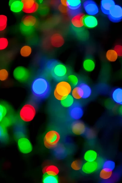 Textura Bokeh Natal Multicolorido Luzes Ano Novo — Fotografia de Stock