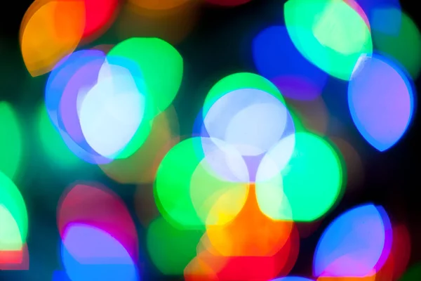 Texture Bokeh Noël Multicolore Nouvelles Lumières Année — Photo