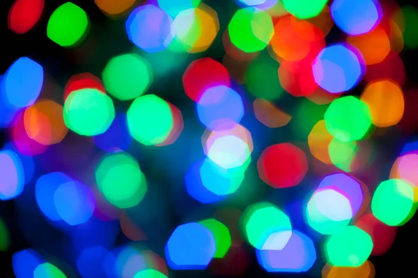 Textura Bokeh Natal Multicolorido Luzes Ano Novo — Fotografia de Stock