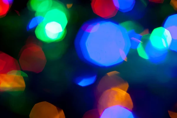 Bokeh Textur Flerfärgad Jul Och Nyårsljus — Stockfoto