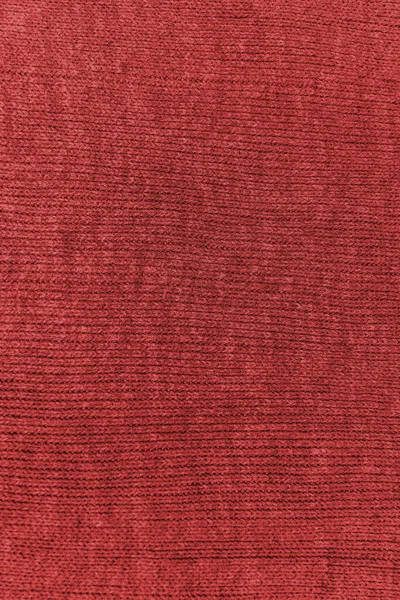 Tekstur Bahan Kain Katun Merah — Stok Foto