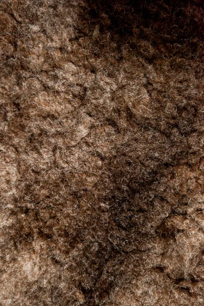 Texture Brune Peau Mouton Naturelle — Photo