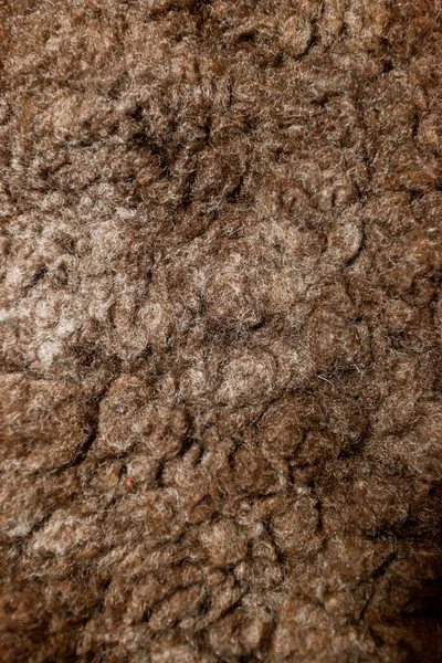 Textura Piel Oveja Natural Marrón — Foto de Stock