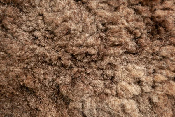 Brown Natural Sheepskin Texture — Stock Photo, Image