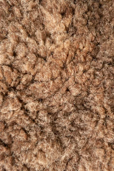 Texture Brune Peau Mouton Naturelle — Photo