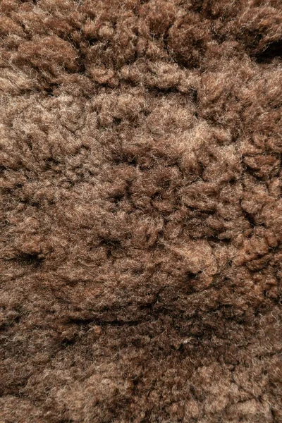 Marrone Naturale Struttura Della Pelle Pecora — Foto Stock