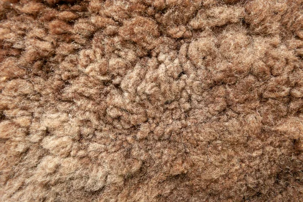 Textura Piel Oveja Natural Marrón —  Fotos de Stock