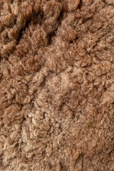 Textura Piel Oveja Natural Marrón — Foto de Stock