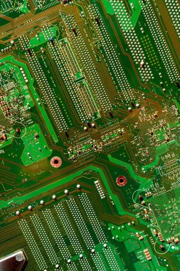 Elektronik yeşil bilgisayar çipi dokusu