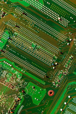 Elektronik yeşil bilgisayar çipi dokusu