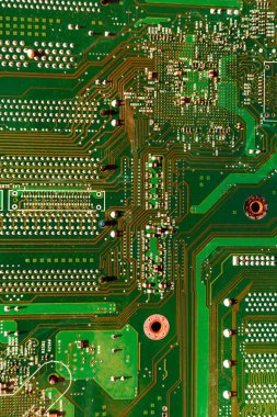 Elektronik yeşil bilgisayar çipi dokusu