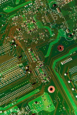 Elektronik yeşil bilgisayar çipi dokusu