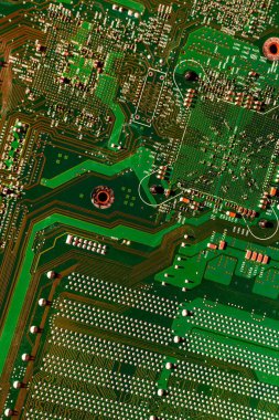 Elektronik yeşil bilgisayar çipi dokusu