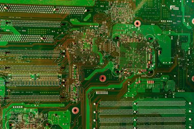 Elektronik yeşil bilgisayar çipi dokusu