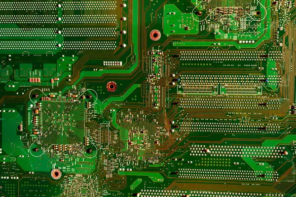 Elektronikus Zöld Számítógép Chip Textúra — Stock Fotó