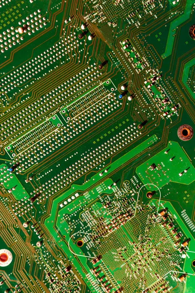 Elektronische Grüne Computerchip Textur — Stockfoto