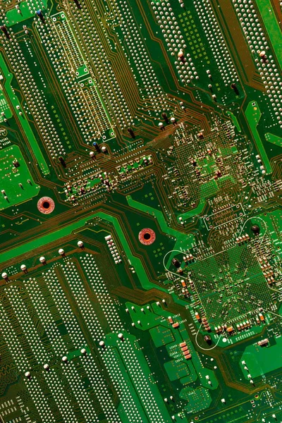 Textura Electrónica Chip Ordenador Verde — Foto de Stock