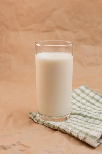 Bicchiere Latte Fondo Carta Sgualcito — Foto Stock