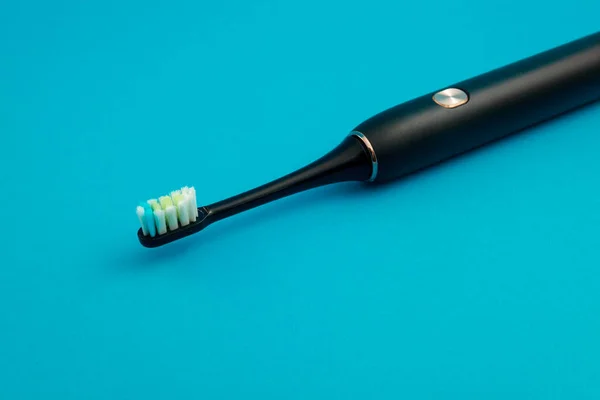 Electric Toothbrush Blue Background — Stock Photo, Image