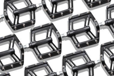 Beyaz arkaplanda dağ bisikleti pedalı dokusu