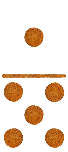 Dominoes Oatmeal Cookies White Background — Stock Photo, Image