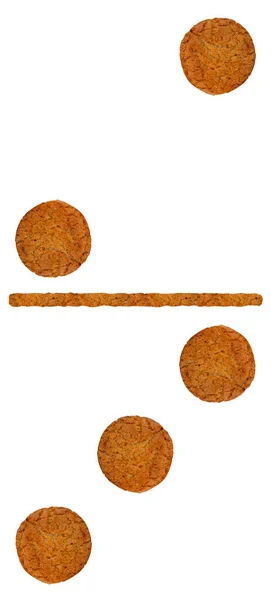 Dominoes Oatmeal Cookies White Background — Stock Photo, Image