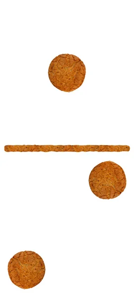 白底燕麦饼干中的多米诺骨牌 — 图库照片