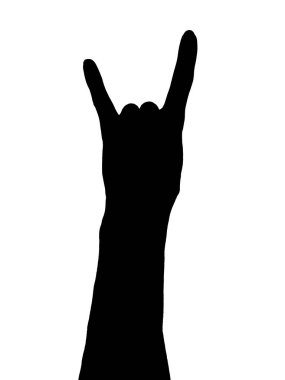 Siyah el beyaz arka planda, izole edilmiş, boya