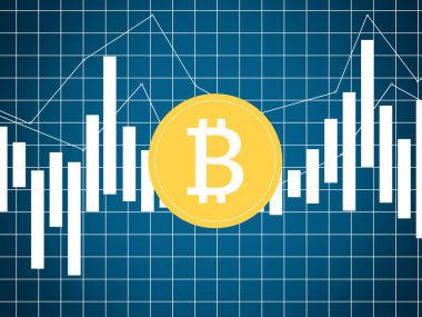 Çok renkli ölçüler ve çok renkli arkaplanlar ve dünya haritası üzerindeki bitcoin