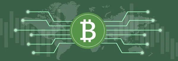 Bitcoin Pestrobarevných Metrikách Grafech Pestrobarevném Pozadí Mapě Světa — Stock fotografie