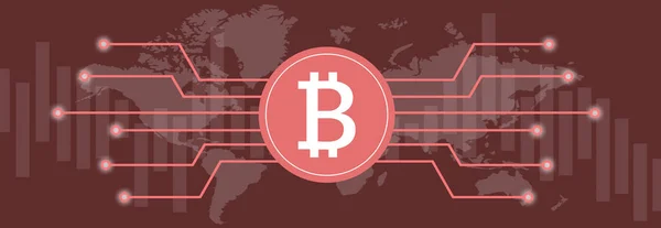 Bitcoin Многоцветных Метриках Графиках Многоцветных Фонах Карте Мира — стоковое фото