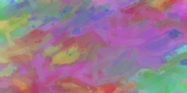 Çok renkli fırça darbeleri yağ dokusu desenini etkiler