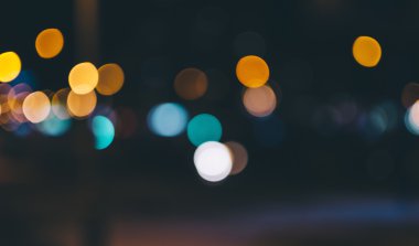 Gece şehir bokeh