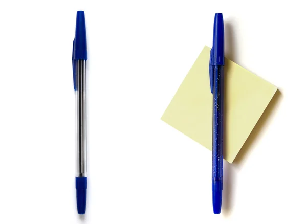 Ручки и примечания — стоковое фото