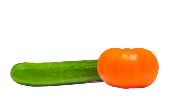 Tomate y pepino — Foto de Stock