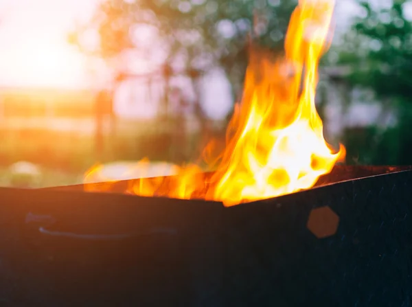 Eld för grill — Stockfoto