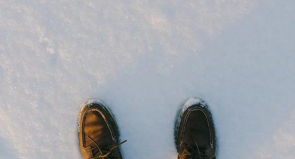 SHoes On Snow — Stock Photo, Image