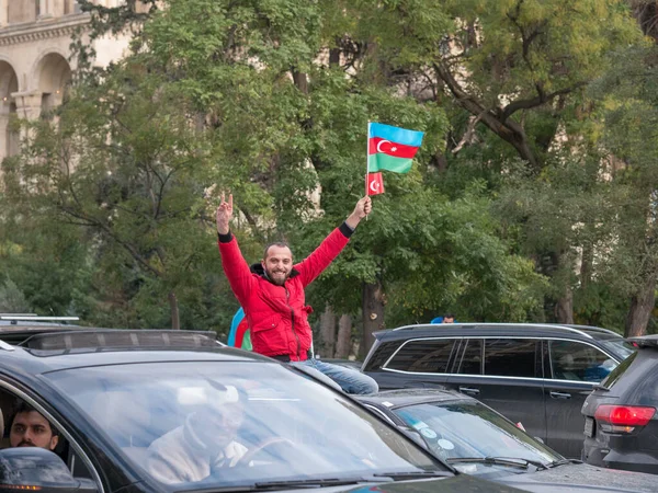 Noviembre 2020 Azerbajican Bakú Celebrando Victoria Del Regreso Karabaj Día — Foto de Stock